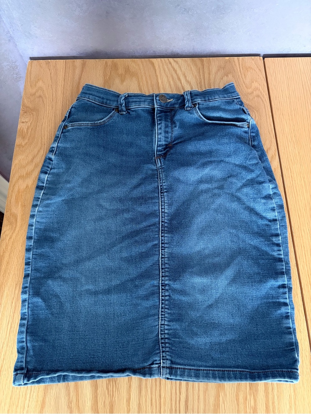 Lee Dark Blue Denim Pencil Skirt